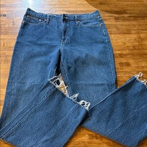 J. Crew Demi Boot Jean Raw Hem Women’s Size 32 (h1)